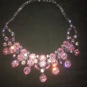 Elegant Pink Crystal Necklace